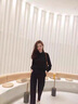 蔻伊婭休閑襯衫女長(zhǎng)袖2025年春秋新款純色上衣修身顯瘦襯衣女法式女裝 藏青色 S 曬單實(shí)拍圖