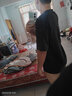 唐號 夏季冰絲薄款T恤男即墨短袖t恤上衣服圓領(lǐng)寬松潮牌潮流男生半袖 C280黑色 2XL 曬單實(shí)拍圖
