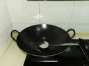 Mr.Broom鐵鍋章丘炒鍋不粘鍋雙耳熟鐵鍋純手工鍛打家用炒菜鍋無(wú)涂層圓底鍋 【雙耳黑鍋】 45cm 曬單實(shí)拍圖