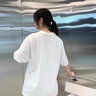 勒普萊2025新款短袖男夏季重磅純棉t恤男生美式潮牌男裝體恤半袖上衣服 白色 XL (建議135斤-150斤) 曬單實(shí)拍圖