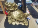 純銅龍龜擺件八卦龍頭龜金錢(qián)龜神獸赑屃霸下家居辦公室裝飾品聚財 黃銅八卦龍龜-長(cháng)12cm 曬單實(shí)拍圖