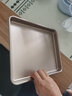 德立 烤箱用重鋼不沾家用烤盤(pán) 雪花酥曲奇餅干牛軋糖模具長(cháng)正方蛋糕盤(pán) 金色13英寸淺盤(pán) 曬單實(shí)拍圖