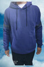 JEEP SPIRIT春秋季薄款帶帽衛衣男士青中年修身韓版潮流純色連帽長(cháng)袖T恤 55132藍色 M 48(100-120斤) 曬單實(shí)拍圖