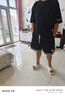 【肥仔250斤超大6XL】胖子短袖T恤男夏季寬松加肥大碼oversize上衣ins潮牌半袖體恤男裝 黑色 6XL 曬單實(shí)拍圖