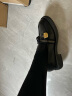 他她（TATA）通勤百搭乐福鞋春季新款方跟小皮鞋女单鞋WCPA1AA3 黑色 34 实拍图