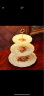 友来福水果盘欧式果盘蛋糕架客厅糖果盒家用三层点心盘浮雕甜品台 实拍图