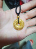 周六福古法黃金吊墜六字真言平安扣生日禮物計價(jià)AA044040 黑繩 約10.42g 曬單實(shí)拍圖