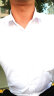 佐马仕短袖衬衫男修身抗皱冰丝夏季男士纯白色职业正装大码免烫衬衣男 DX2655纯白色 38/M（110-120斤） 实拍图