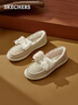 斯凱奇（Skechers）女鞋2024年秋冬奶貝鞋加絨毛毛鞋平底鞋豆豆鞋樂(lè )福鞋167700 曬單實(shí)拍圖