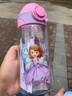 迪士尼（Disney）夏季兒童水杯便攜運動卡通水杯男女學(xué)生喝水杯寶寶水壺 蘇菲亞（帶吸管） 470ml 曬單實拍圖