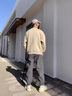 DIOULIFE春季潮流燈芯絨休閑褲男春秋束腳褲修身哈倫褲九分褲男士寬松男裝 灰色 3XL (175-190斤) 曬單實(shí)拍圖