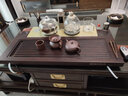 新功（SEKO） 全自動(dòng)上水茶盤(pán)六合一功夫茶具套裝保溫電熱水壺燒水壺茶臺F181 F181黑檀木茶盤(pán)【無(wú)茶具】 曬單實(shí)拍圖