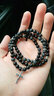 古西GUXI【逆轉】暗黑十字架黑曜石手鏈男手串珠子雙層飾品送男友禮物 火山石款  L碼 推薦手圍17-18cm 曬單實(shí)拍圖