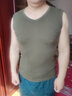 3件裝 男士背心純棉寬肩無(wú)袖打底汗衫青年白色V領(lǐng)坎肩坎袖運動(dòng)全棉t恤短袖內穿男 V領(lǐng)（軍綠+白色+黑色） 2XL/180 曬單實(shí)拍圖