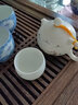 鈺銓龍門(mén) 德化白瓷茶壺 羊脂玉瓷素燒手繪水墨西施壺不燙手泡茶壺禮盒裝 手繪西施壺（約200ml） 曬單實(shí)拍圖