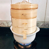 粵蒸粵香帶扶手蒸籠加長(cháng)加厚手柄小蒸籠小籠包點(diǎn)心竹蒸籠屜萬(wàn)州格格羊牛肉 外徑20CM扶手籠 曬單實(shí)拍圖