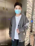 狄帝鯊（DIDISHA）開衫毛衣外套男秋季新款寬松痞帥針織衫港風(fēng)拼接加厚百搭情侶線衣 黑色 XL 曬單實(shí)拍圖