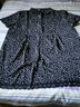 適合胖人穿的衣服加肥加肥婆夏裝上衣2022夏季雪紡薄款短袖T恤加大加肥胖媽媽寬松顯瘦遮肚子V領(lǐng)上衣女 黑色碎花 2XL 建議130-150斤 曬單實(shí)拍圖