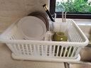 SANKO日本進(jìn)口廚房碗架瀝水架碗盤(pán)餐具瀝水籃碗碟收納架 筷勺瀝水架 5176白色 寬部瀝水 曬單實(shí)拍圖