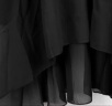 莎妮朵罗连衣裙夏雪纺裙新品显瘦款短袖V领遮肚子时尚小黑裙子15956 黑色 3XL建议140-160斤穿着 实拍图
