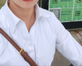 佐马仕 （ZUOMASHI） 长袖衬衫女商务休闲职业装正装衬衣修身工装OL酒店通勤工作服 VH-1纯白色（V·领） M/36（90斤-100斤） 实拍图