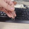 圣雅羅925銀耳環(huán)女長款流蘇甜美耳釘桃心耳飾品生日禮物送女友 灼灼桃心耳環(huán) 曬單實拍圖