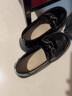 达芙妮（DAPHNE）单鞋女皮鞋2023夏季新款学生英伦风乐福鞋软底粗跟一脚蹬工作 黑色 跟高5cm 36 标准码 实拍图