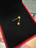 中國黃金（CHINA GOLD）黃金耳釘小豆豆女足金圓珠耳環(huán)耳飾養(yǎng)耳洞情人節(jié)禮物送女友老婆 款式2】磨砂耳釘【一對】約0.82g 曬單實拍圖