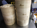 粵蒸粵香竹蒸籠家庭裝三籠一蓋大包子饅頭竹制廚具羅定泗綸加深全竹子蒸屜 外徑27籠深7.5CM 曬單實(shí)拍圖