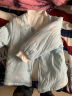 童泰秋冬婴儿衣服对开棉立领套装0-3岁宝宝棉服 蓝色 73cm 实拍图