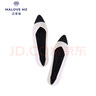 MALOVE MZ王妃鞋春夏舒適小香風(fēng)淺口尖頭平底鞋單鞋女工作鞋 白香風(fēng) 38 曬單實(shí)拍圖