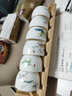 PGY功夫茶杯6只裝厚胎不燙手羊脂玉白瓷品茗杯陶瓷杯茶具帶杯架茶杯 扳指杯6種花色混裝+X型杯架 曬單實(shí)拍圖