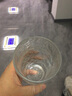 格娜斯（CRISTALGLASS） 日式冰川紋玻璃杯子家用客廳喝水杯待客綠茶杯套裝水晶杯水具 透明冰川杯高款6只+黑色杯架 曬單實(shí)拍圖