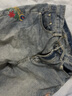 箐冉兒破洞牛仔褲女2023年新款夏季刺繡八分直筒褲小個(gè)子女薄款七分褲子 藍色 28 曬單實(shí)拍圖