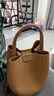 ANDSEEYOU小水桶包女真皮高級感包包2026春夏新款小眾菜籃子女包手提斜挎包 餅干色 曬單實(shí)拍圖