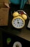 汉时（Hense） 时尚创意打铃闹钟学生床头钟儿童卡通闹表简约懒人小时钟HA01 黄色3英寸 3英寸 实拍图