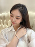 Djin四葉草手鏈女士S925銀黑瑪瑙手飾品閨蜜生日禮物送女友老婆 黑瑪瑙 四葉草手鏈 曬單實(shí)拍圖