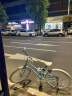 凤凰（PHOENIX）自行车女男成年大人青少年大中小学生普通勤城市复古轻便公路单车 小清新轻便/浅蓝色 24英寸  单速 实拍图