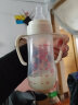 爱得利PP塑料奶瓶标准小口径婴儿防摔奶瓶宝宝带手柄吸管自动奶瓶A68 180ml【奶瓶 水杯两用套装 实拍图