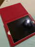 亖燚 苹果2021ipad保护套10.2皮套轻薄第九代全包8防摔9.7英寸air1支架mini6外壳 大红色（保护套+钢化膜） air1/2-iPad5/6（9.7寸） 实拍图