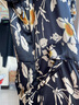 羞致藏青色碎花印花真絲連衣裙女夏季2025年新款小個子顯瘦桑蠶絲裙子 圖片色 2XL 125斤以內(nèi) 曬單實拍圖
