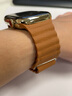 LAZYODD適用蘋(píng)果手表11代表帶Apple watch9/8/7/6/SE/5/4皮質(zhì)回環(huán)表帶iwatchS10表帶ultra/SE磁吸回環(huán)表帶  鞍褐色 45MM表盤(pán)【適用7/8/9代iwatch】 曬單實(shí)拍圖