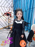 小咔衣濃女童萬(wàn)圣節表演服裝兒童cosplay表演演出服吸血鬼女巫幼兒園斗篷 萬(wàn)圣節黑色（隨機帽子+披風(fēng)） 130 曬單實(shí)拍圖