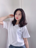 李寧短袖t恤女夏季新款寬松大碼女裝冰絲薄款圓領(lǐng)跑步運動(dòng)服 標準白(100%聚酯纖維) L /175 曬單實(shí)拍圖