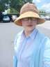 夢睿佳短款透氣防曬衣女2025夏季新款防曬服寬松長袖防紫外線開衫薄外套 藍色 L 105-125斤 曬單實拍圖