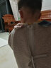 美芯美棉罩衣兒童寶寶加厚加絨防臟秋冬嬰兒吃飯圍兜防水男女孩反穿衣護衣 米色—全身防水泰迪絨保暖罩衣 120碼（建議身高120cm以下寶寶） 曬單實(shí)拍圖