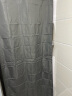 LYNN浴帘 加厚防水布艺洗澡间隔断不透淋浴帘子浴室涤纶灰色不含撑杆 实拍图