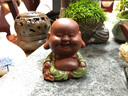 石匠同豐 烏金石茶盤（多尺寸）手工功夫茶臺(tái)茶具托盤 家用辦公室排水茶海套裝 嶺南花窗 火燒面40*40*3cm 曬單實(shí)拍圖
