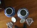 loyo景德鎮陶瓷器茶葉罐青花瓷儲物罐大號密封罐防潮茶餅罐帶蓋擺件 青花斗彩纏枝蓮西瓜罐（中號） 曬單實(shí)拍圖