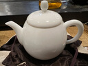 漢唐羊脂玉白瓷茶壺茶具家用泡茶壺陶瓷功夫茶具茶壺球孔過(guò)濾泡茶器 羊脂玉·富貴壺 280ml 曬單實(shí)拍圖